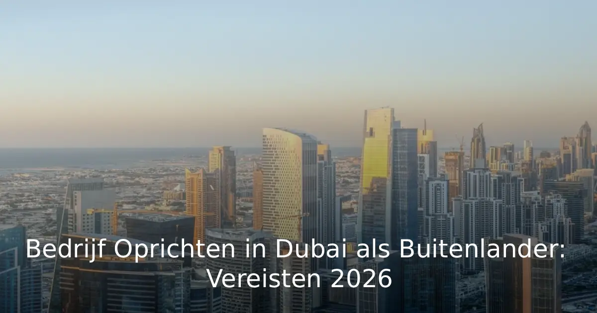 Bedrijf Oprichten in Dubai als Buitenlander Vereisten 2026