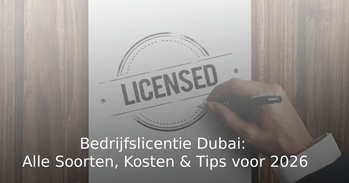 Bedrijfslicentie Dubai Alle Soorten, Kosten & Tips voor 2026
