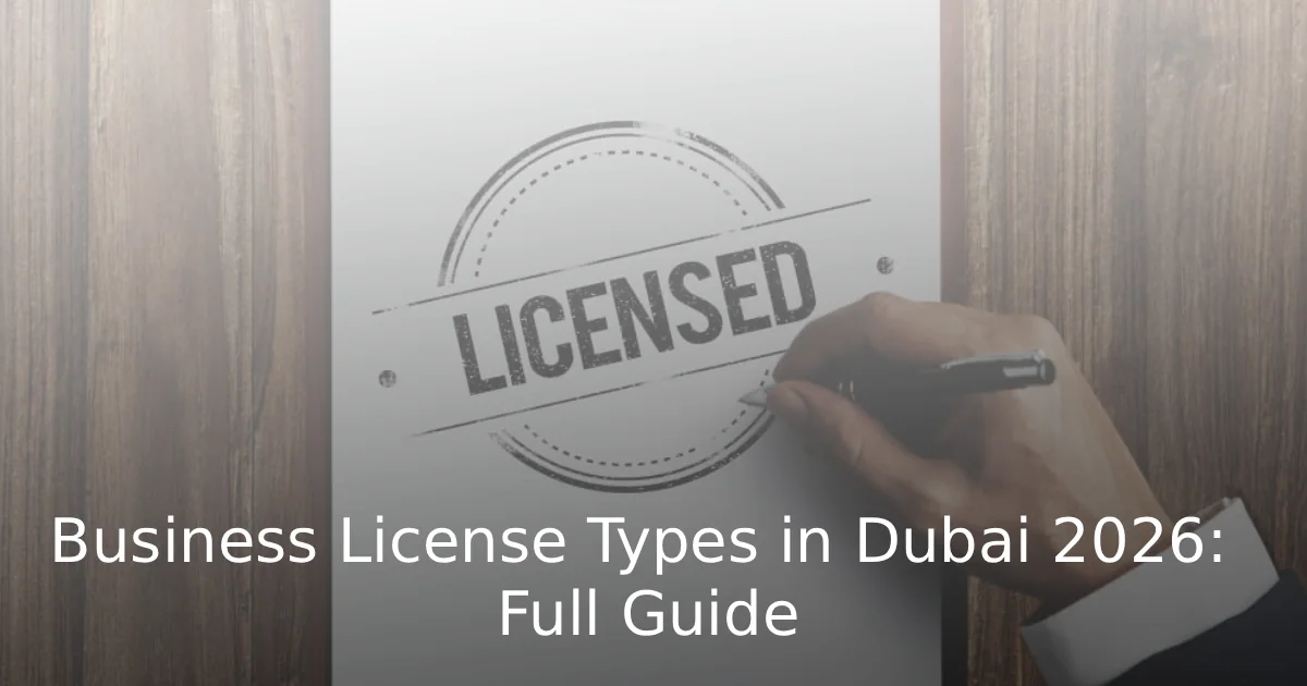 Business License Types in Dubai 2026 Full Guide