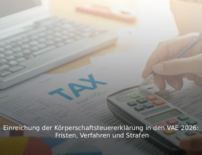 Einreichung der Körperschaftsteuererklärung in den VAE 2026 Fristen, Verfahren und Strafen