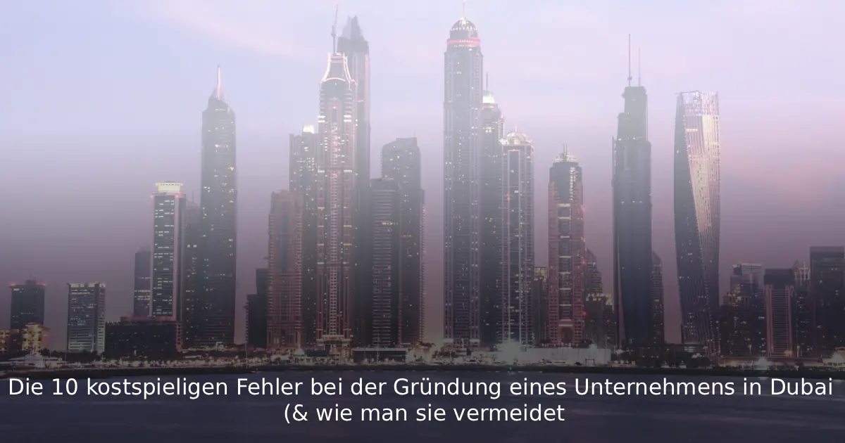 10 Fehler Firmengründung Dubai,