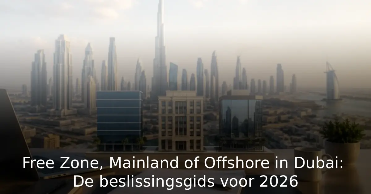 Free Zone vs. Mainland vs. Offshore in Dubai De beslissingsgids