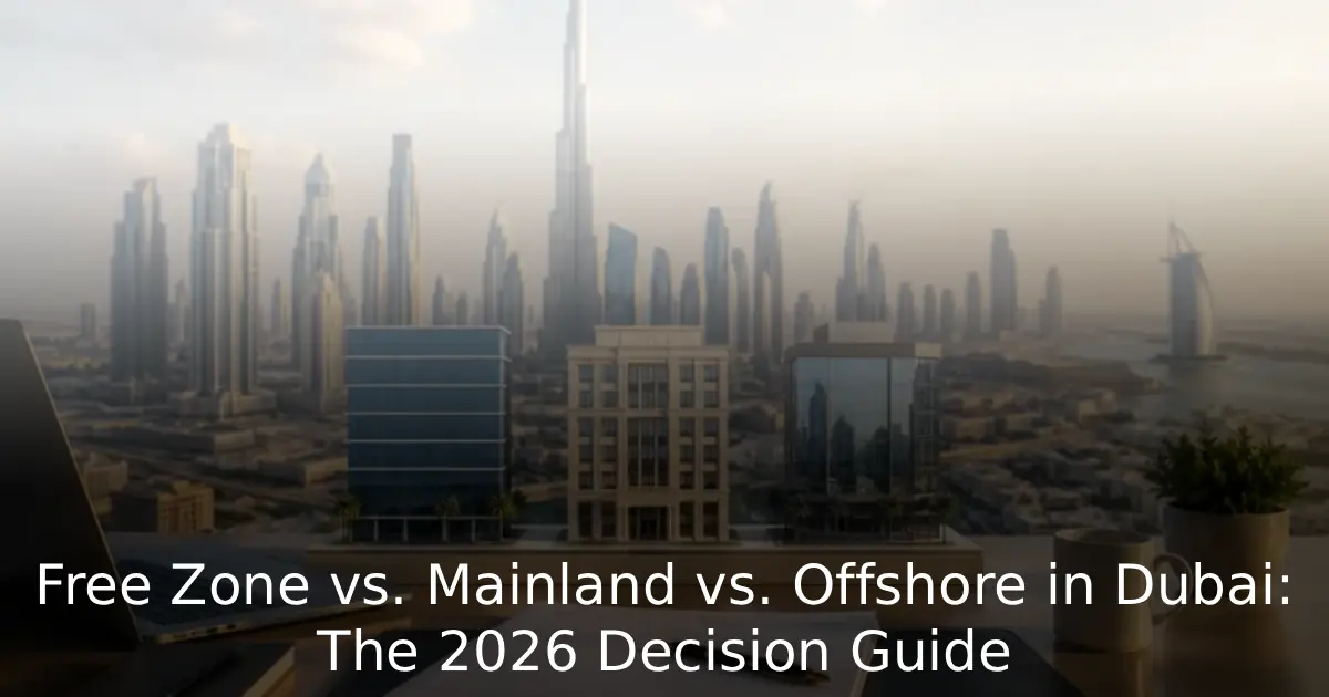 Free Zone vs. Mainland vs. Offshore in Dubai The 2026 Decision Guide