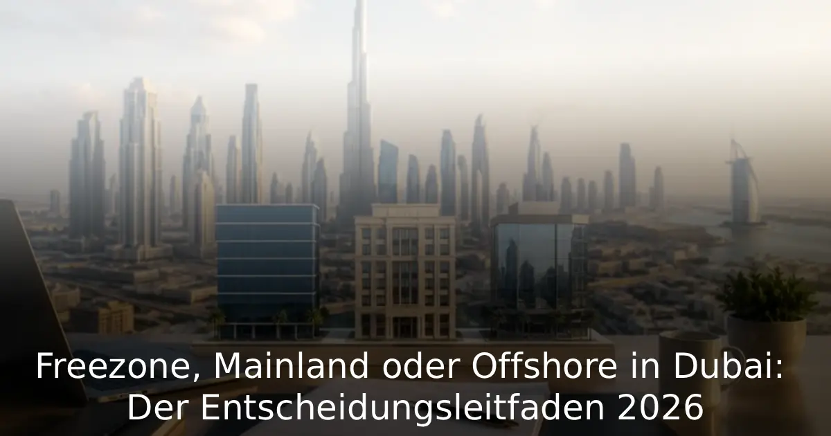 Freezone vs. Mainland vs. Offshore in Dubai Der Entscheidungsleitfaden 2026