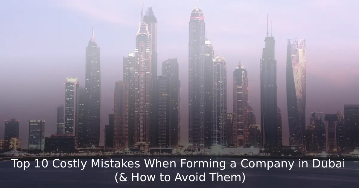 Top 10 Mistakes Founders Do While Forming a Company in Dubai