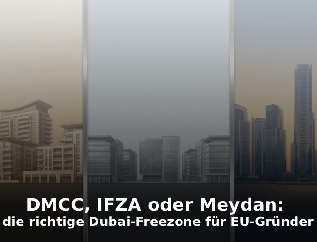 DMCC, IFZA oder Meydan die richtige Dubai-Freezone für EU-Gründer