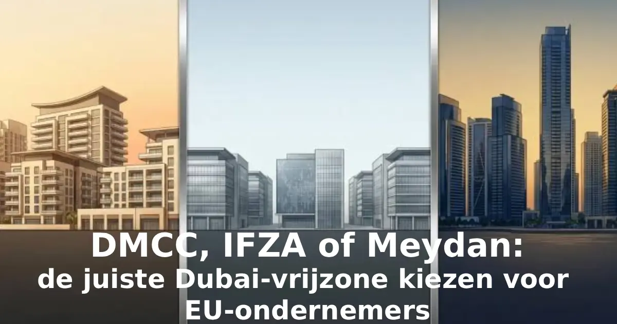 DMCC, IFZA of Meydan de juiste Dubai-vrijzone kiezen voor EU-ondernemers