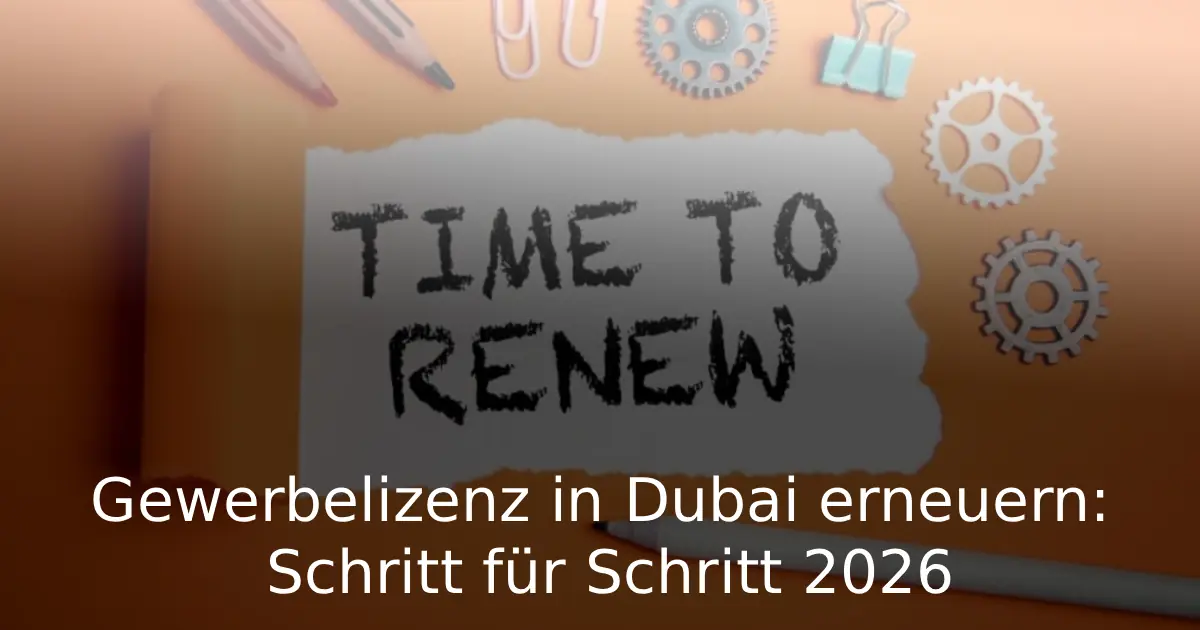 Gewerbelizenz in Dubai erneuern Schritt für Schritt 2026