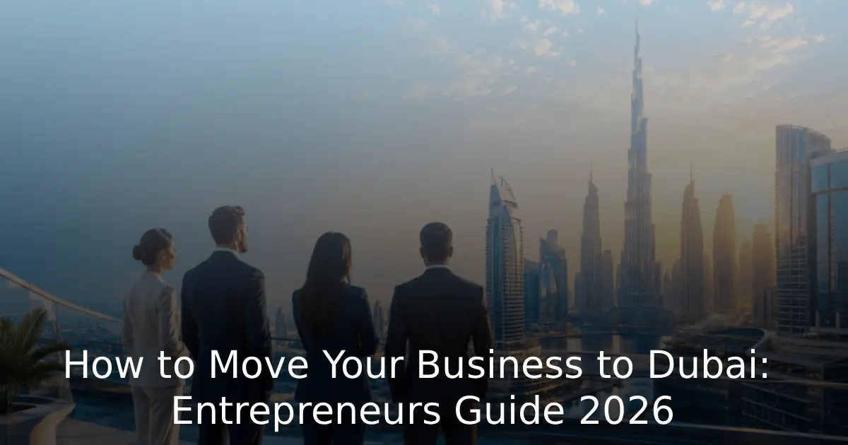 How to Move Your Business to Dubai Entrepreneurs Guide 2026