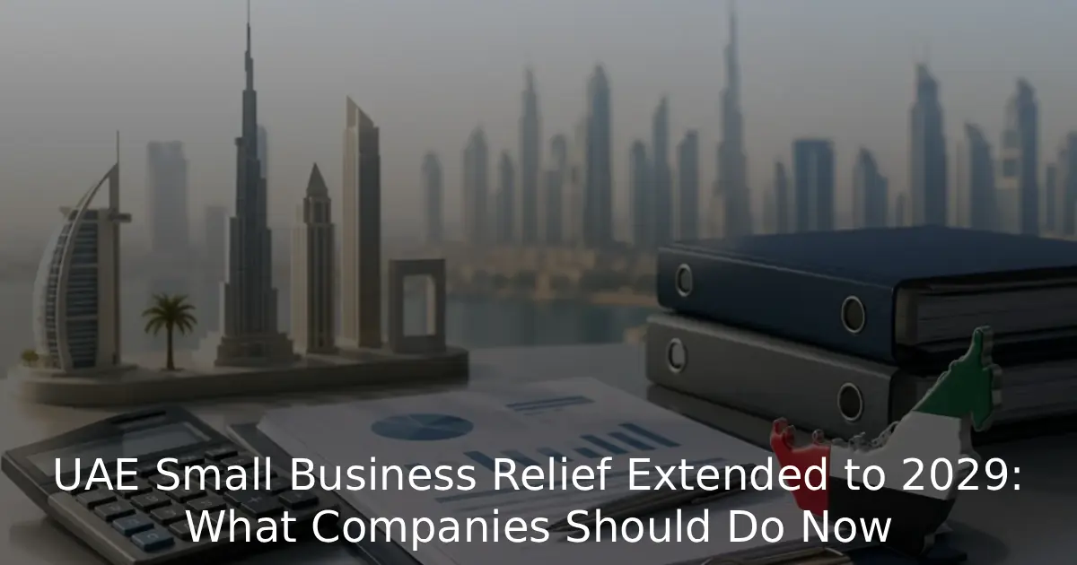 UAE Small Business Relief Extended to 2029 What Companies Should Do Now