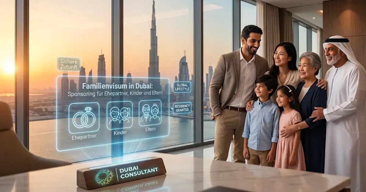 Familienvisum in Dubai Sponsoring für Ehepartner, Kinder und Eltern
