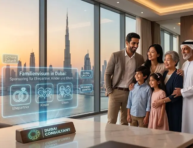 Familienvisum in Dubai Sponsoring für Ehepartner, Kinder und Eltern