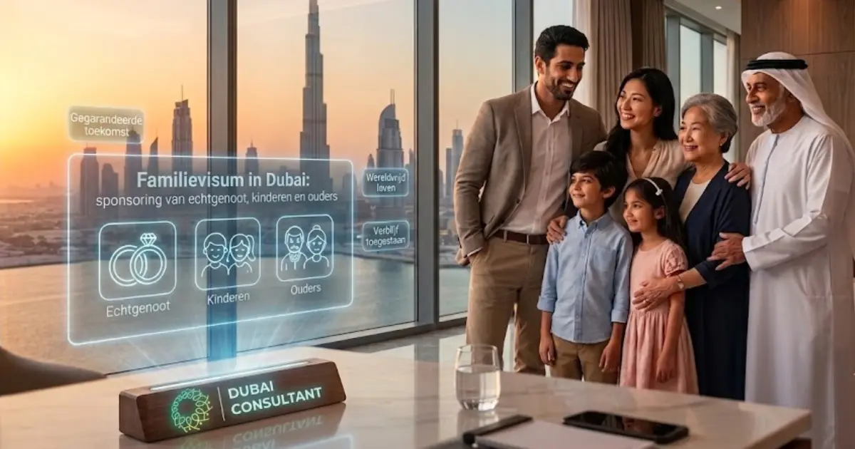 Familievisum in Dubai sponsoring van echtgenoot, kinderen en ouders