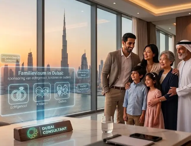 Familievisum in Dubai sponsoring van echtgenoot, kinderen en ouders