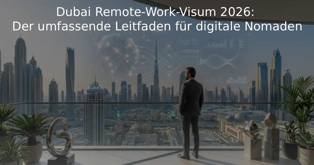 Dubai Remote-Work-Visum 2026 Der umfassende Leitfaden für digitale Nomaden